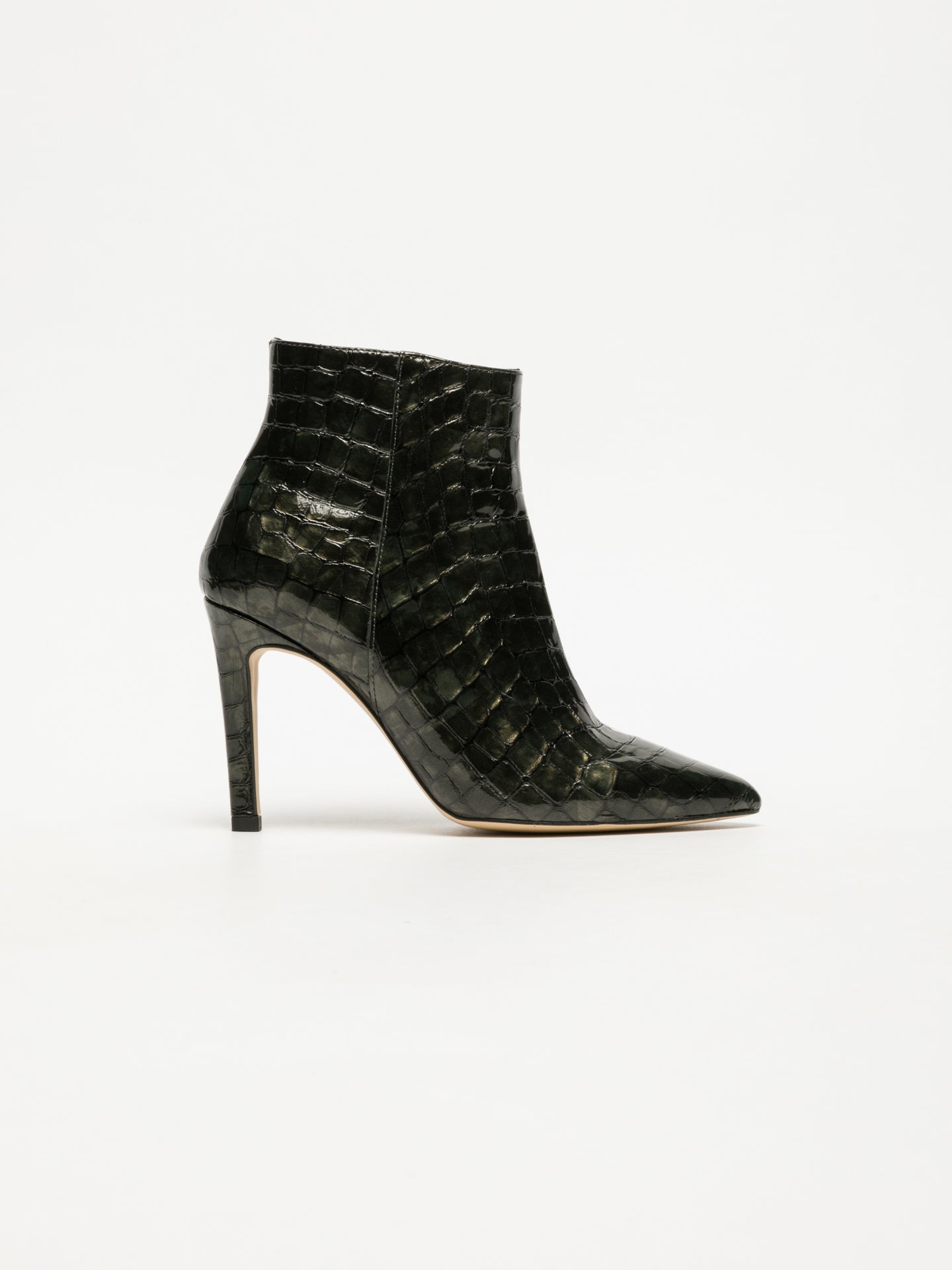 Sofia Costa DarkGreen Pointed Toe Ankle Boots